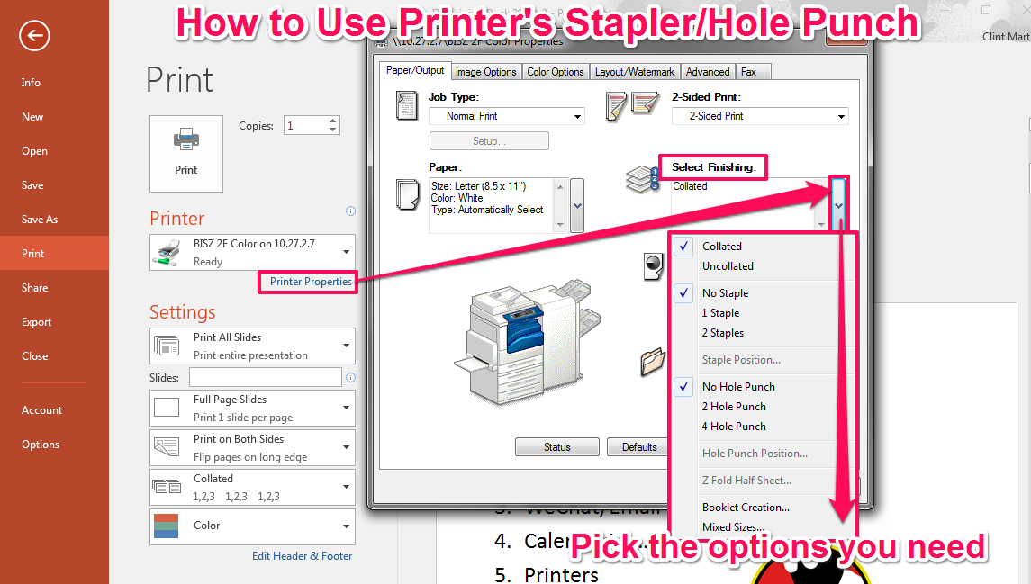 BISZ Printer Stapler and Hole Punch HappyFox